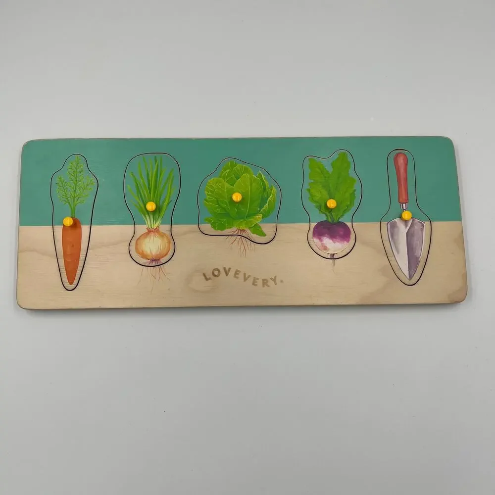 LOVEVERY Community Garden Vegetable Wooden Puzzle